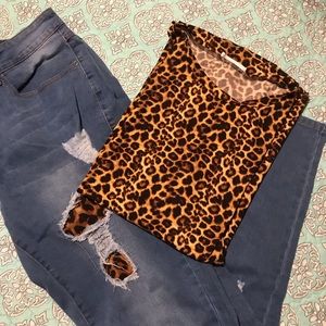 Skinny Jeans leopard 🐆 print distressed